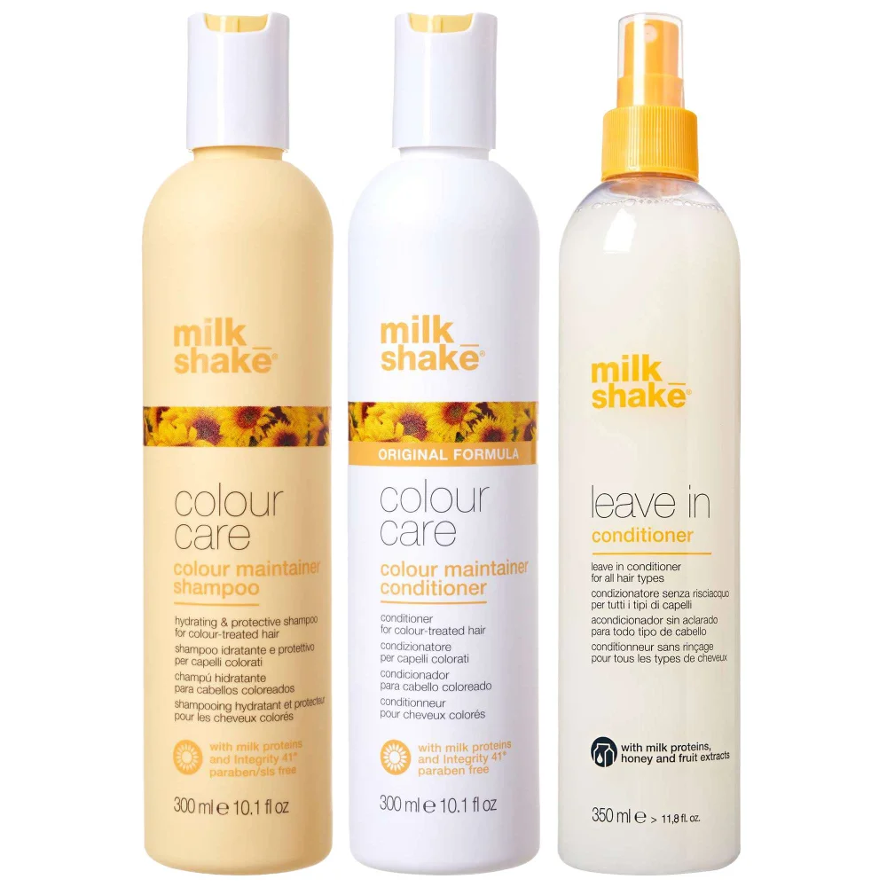 milk_shake Trio: Colour Maintainer Shampoo 300ml, Conditioner 300ml & Leave-In Conditioner 350ml Image 1