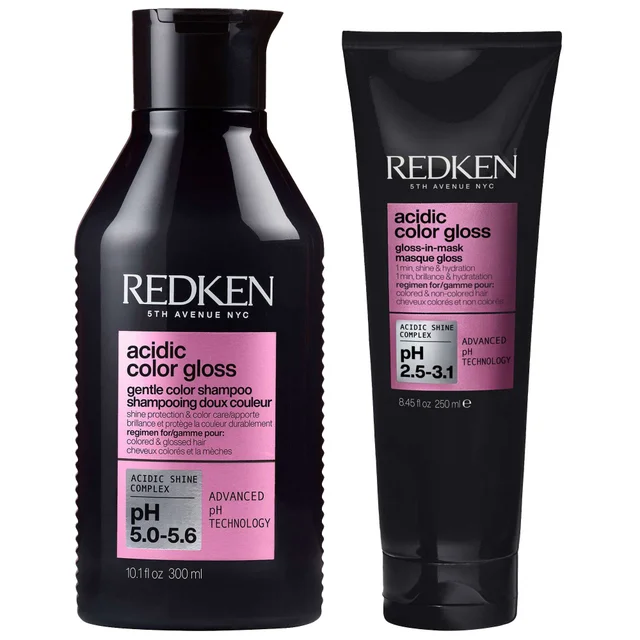 Redken Duo: Acidic Color Gloss Shampoo 300ml & 1 Min Gloss-in-Mask 250ml