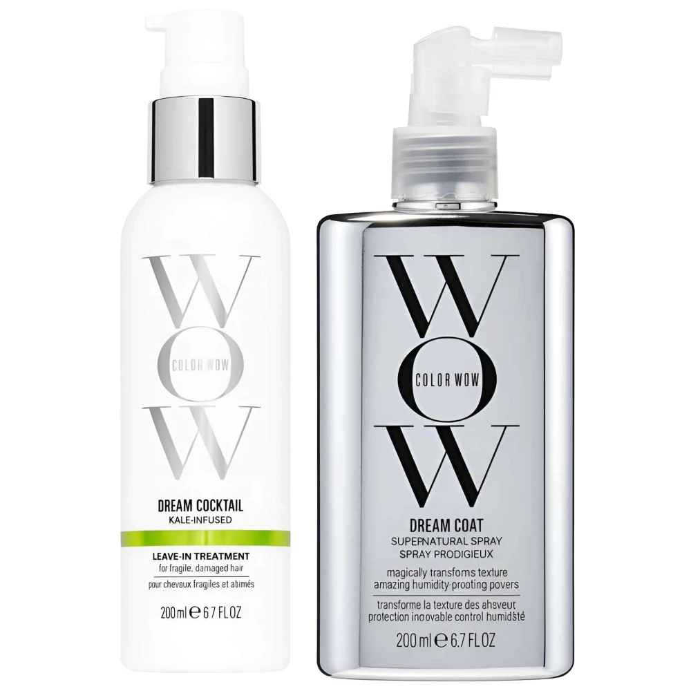 Color Wow Bundles Duo: Dream Coat 200ml & Dream Cocktail Kale-Infused Leave-in Treatment 200ml Image 1