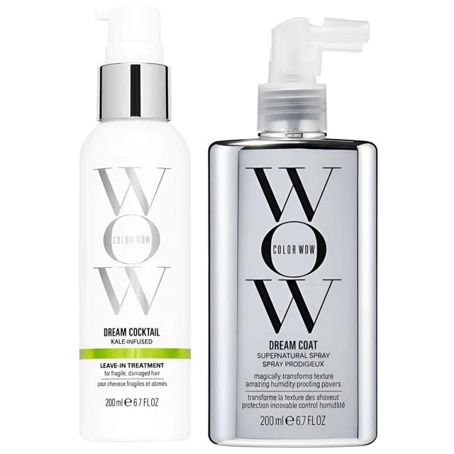 Color Wow Bundles Duo: Dream Coat 200ml & Dream Cocktail Kale-Infused Leave-in Treatment 200ml