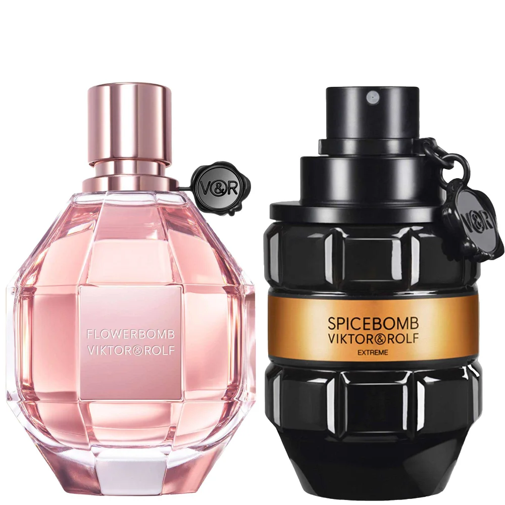 Viktor&Rolf Duo: Flowerbomb Eau de Parfum Spray 100ml & SpiceBomb Extreme Eau de Parfum Spray 90ml Image 1