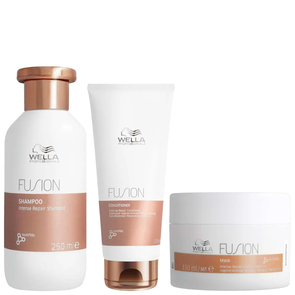 Wella Trio: Fusion Intense Repair Shampoo, Conditioner and Mask Bundle Image 1