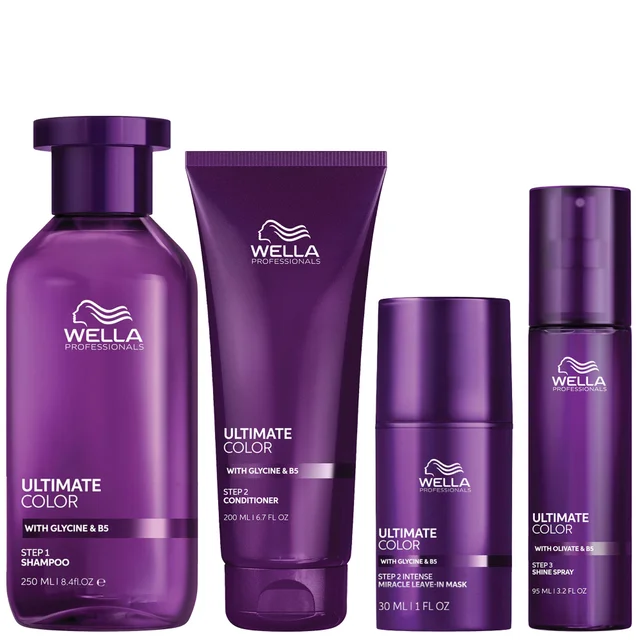 Wella Ultimate Color Sulphate-Free Shampoo, Conditioner, Mask and Spray Bundle for Coloured Hair
