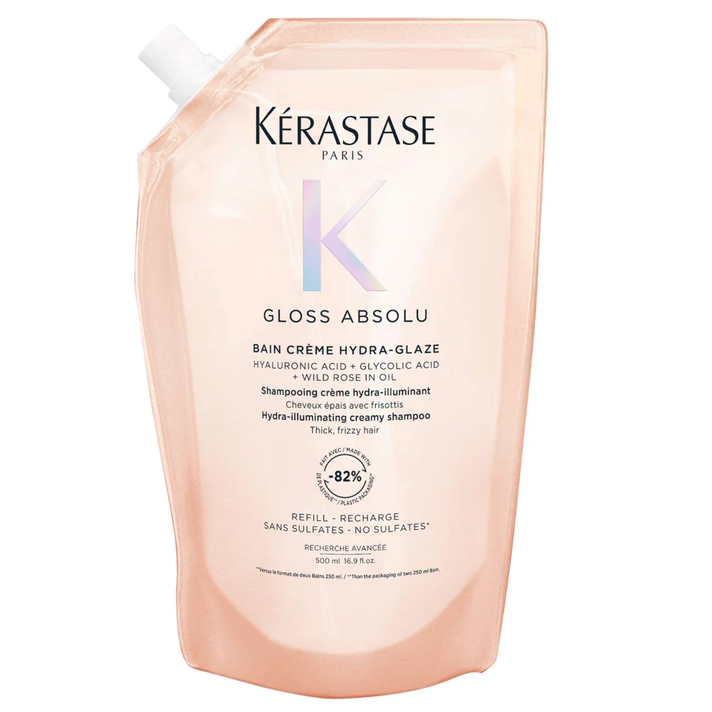Kérastase Gloss Absolu Bain Crème Hydra-Glaze Shampoo For Thick Frizzy Hair 500ml Refill Image 1