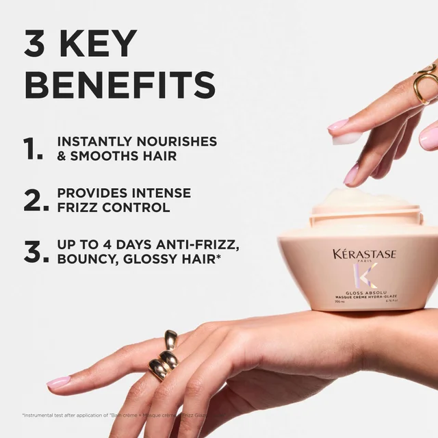 Kérastase Gloss Absolu Masque Crème Hydra-Glaze For Thick Frizzy Hair 200ml