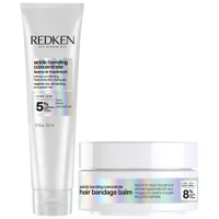 Redken Duo: Acidic Bonding Concentrate Hair Bandage Balm 75ml and Leave-In Treatment, Heat Protection 150ml