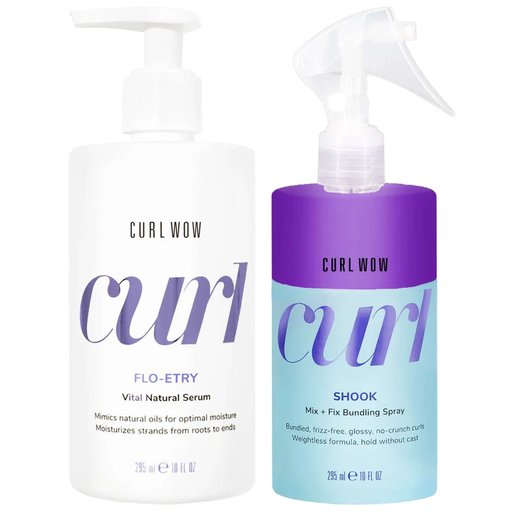 Color Wow Duo: Flo-etry Vital Natural Serum & Shook Mix 295ml + Fix Bundling Spray 295ml Image 1