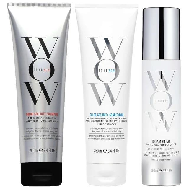 Color Wow Trio: Dream Filter For Picture-Perfect Color 200ml, Color Security Shampoo 250ml & Conditioner 250ml