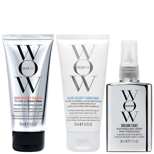 Color Wow Trio: Color Security Shampoo 75ml, Dream Coat Spray 50ml & Color Security Conditioner for Fine to Normal Hair 75ml