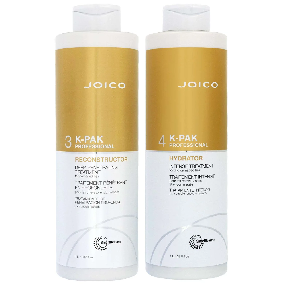 Joico Duo: K-Pak Deep-Penetrating Reconstructor Treatment 1000ml & Professional Hydrator Intense Treatment 1000ml Image 1