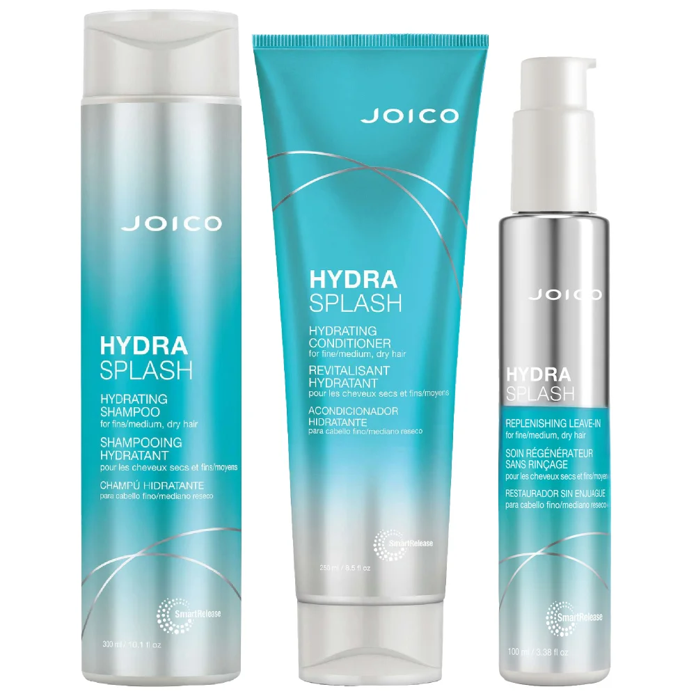 Joico Bundles Trio: Hydrasplash Shampoo 300ml, Conditioner 250ml and Leave-In Treatment 100ml Image 1
