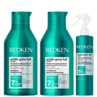 Redken Bundles Trio: Acidic Grow Full System Densifying Shampoo 300ml, Conditioner 300ml & Spray 190ml