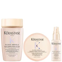Kérastase Trio: Gloss Absolu Shampoo 80ml, Masque 75ml & Cream 45ml