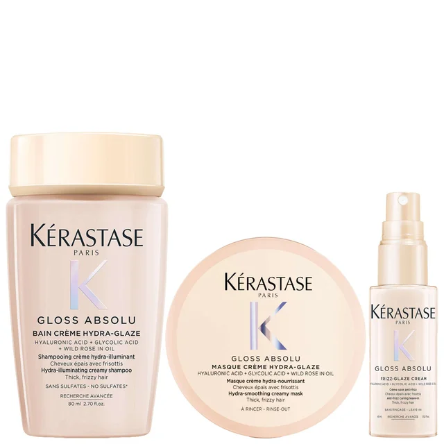 Kérastase Bundles Trio: Gloss Absolu Shampoo 80ml, Masque 75ml & Cream 45ml