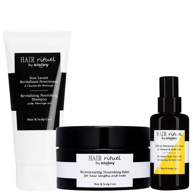 Hair Rituel by Sisley Trio: Precious Hair Care Oil 100ml, Restructuring Nourishing Balm 125g & Revitalising Shampoo 200ml