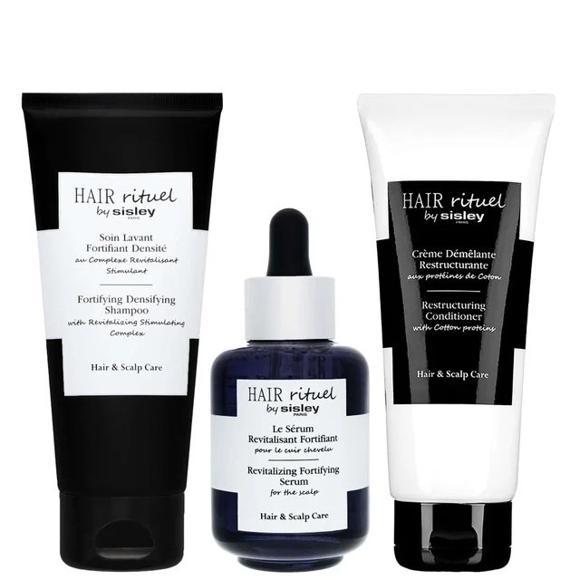 Hair Rituel by Sisley Bundles Trio: Fortifying Densifying Shampoo 200ml, Reconstructing Conditioner 200ml & Serum 60ml