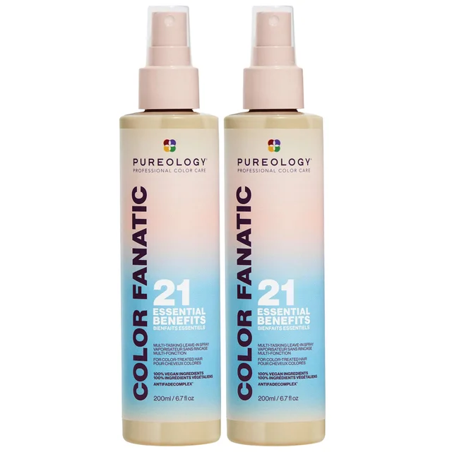 Pureology Color Fanatic Multi-Benefit Leave-in Treatment Spray 21 Benefits Bundle 2 x 200ml