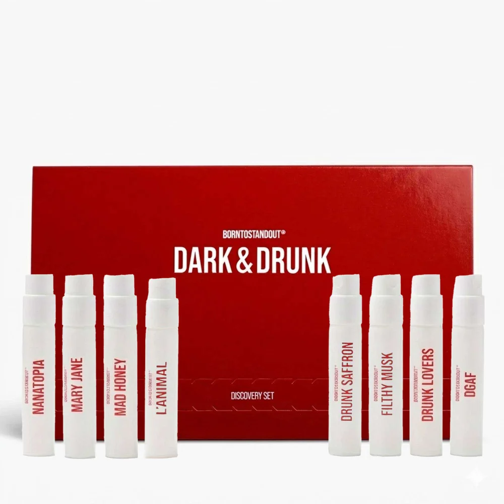 BORNTOSTANDOUT Dark & Drunk Discovery Set 2ml x 8 Image 1