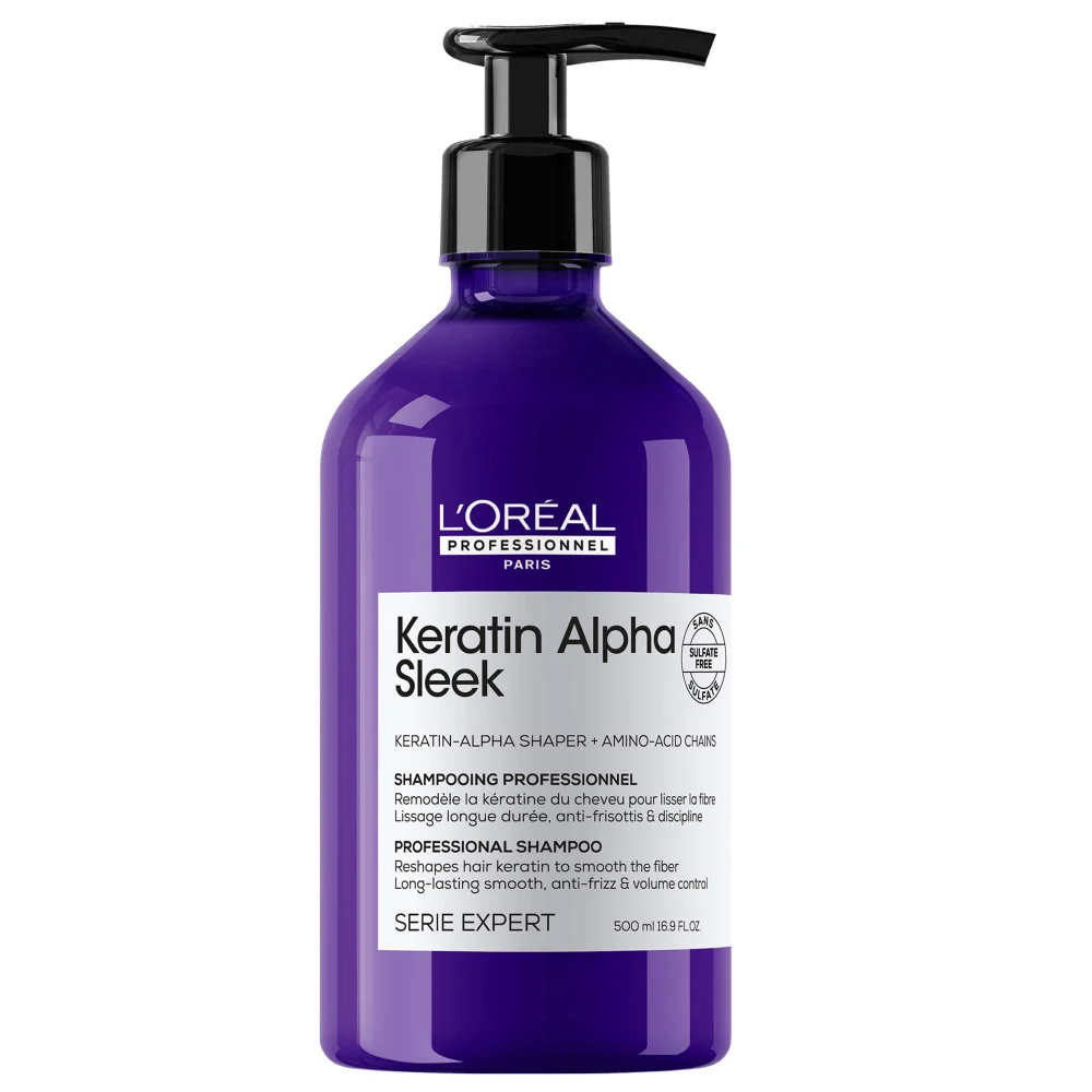 L'Oréal Professionnel Keratin Alpha Sleek Anti Frizz & Smoothing Shampoo 500ml Image 1