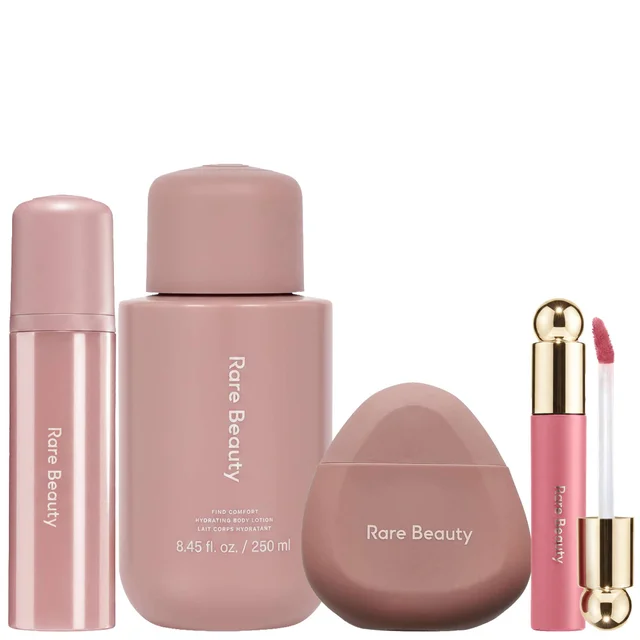 Rare Beauty Find Comfort Fragrance Mist 100ml, Hand Cream 53ml, Body Lotion 250ml & Soft Pinch Tinted Lip Oil Hope 3ml