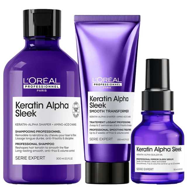 L'Oréal Professionnel Keratin Alpha Sleek Frizz Control Complete Bundle