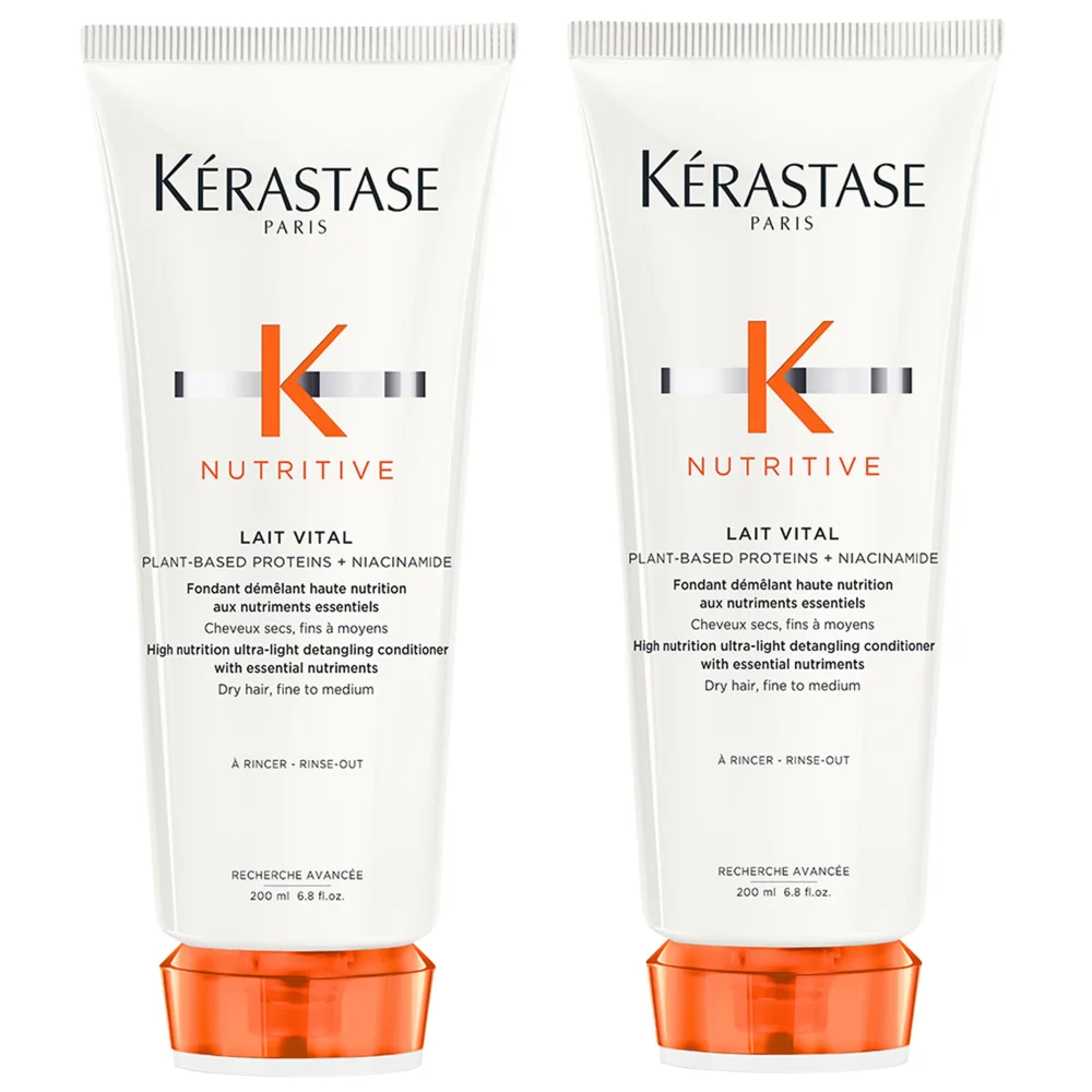 Kérastase Nutritive Lait Vital High Nutrition Ultra-Light Conditioner for Dry, Fine to Medium Hair 200ml Duo Image 1