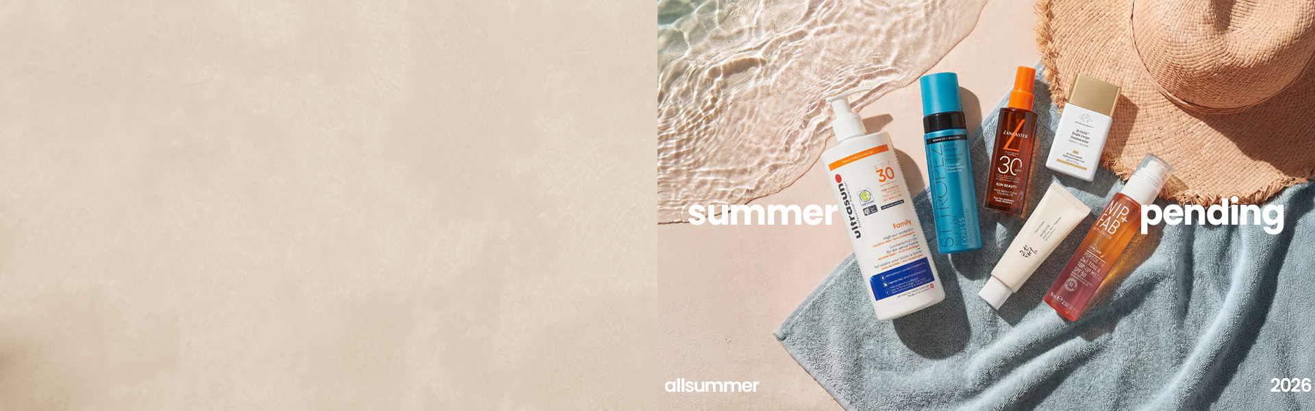 SPF & Tan Homepage Hero Banner