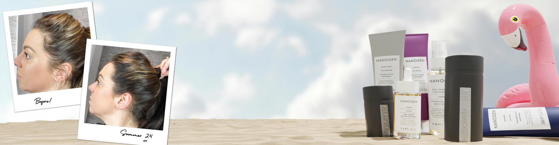 2025 Easter Weekend Premium Haircare Lander Hero Banner - Nanogen