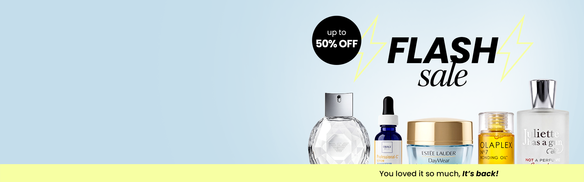 Flash Sale Up to 50% off