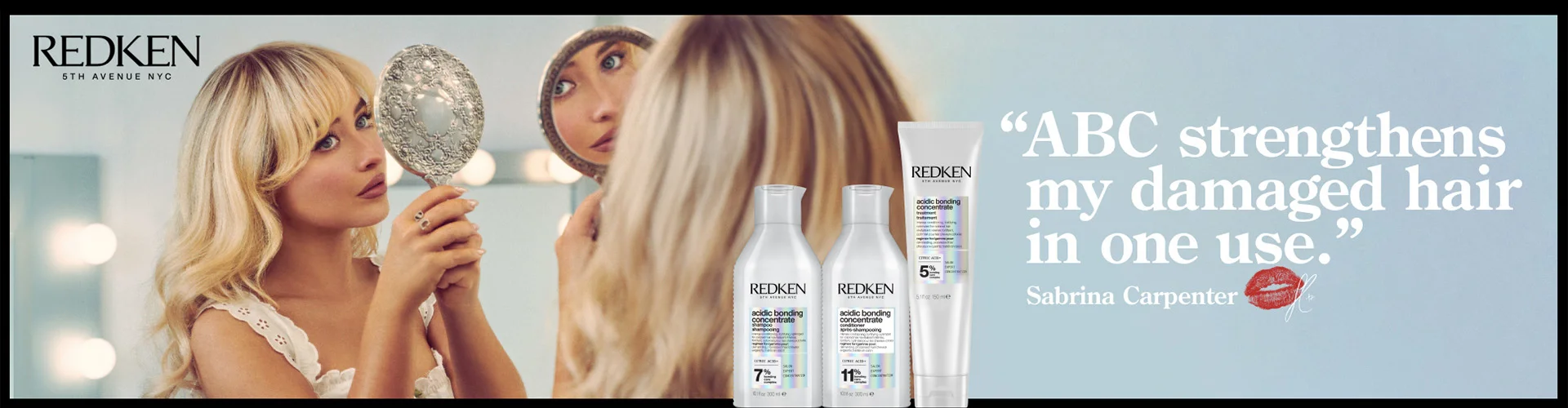 Redken Brand Room Hero Banner - Sabrina Carpenter
